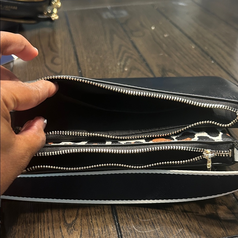 Kate Spade Black and Brown Animal Print Crossbody Bag - Picture 2 of 5